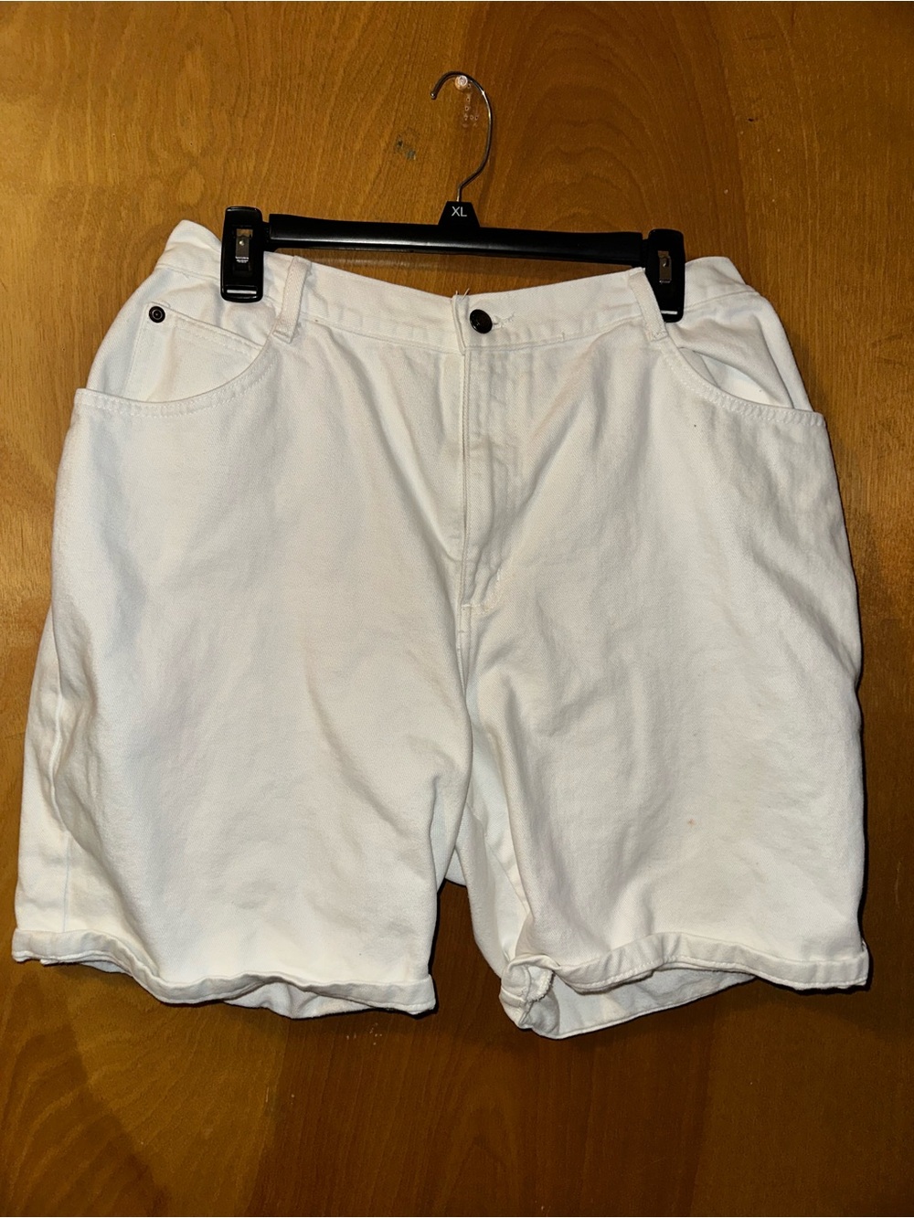 vintage St. John's Bay white denim shorts